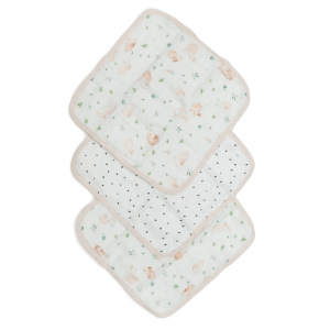 Loulou Lollipop Washcloth 3-pieces Set - Bunny Meadow